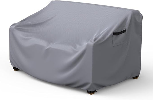 Heavy Duty Patio Sofa Cover, Mrrihand 3-Seater Outdoor Sofa Loveseat Cover, Outdoor Patio Furniture Cover with Air Vent and Handles, 85" W×35" D×35" H, Grey
