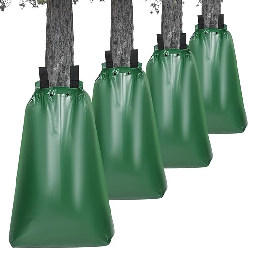20 Gallon Tree Watering Bag 10Pcs, Slow Release Drip Irrigation for New Trees, Durable PVC Deep Root Watering Device for Water Saving, Garden & Orchard