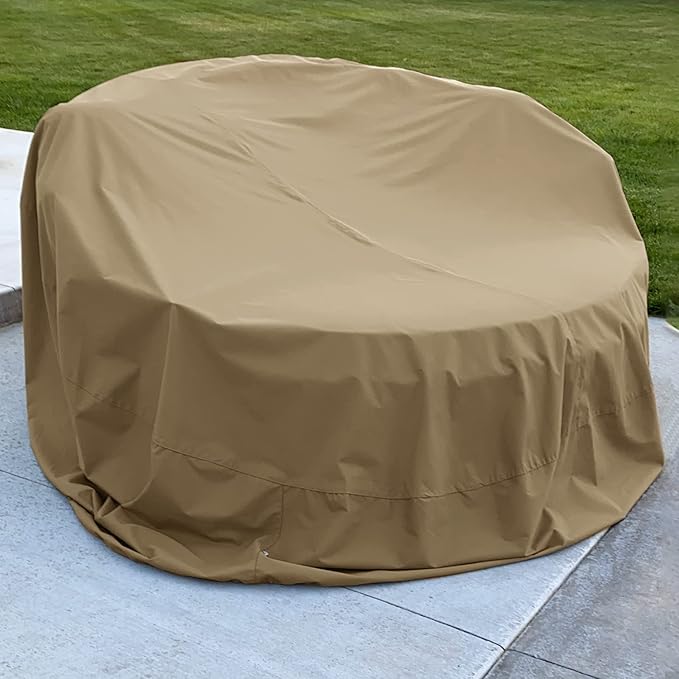 SunPatio Outdoor Daybed Cover 88 Inch, Heavy Duty Waterproof Patio Furniture Sofa Cover with Taped Seam, FadeStop Material, All Weather Protection, Taupe