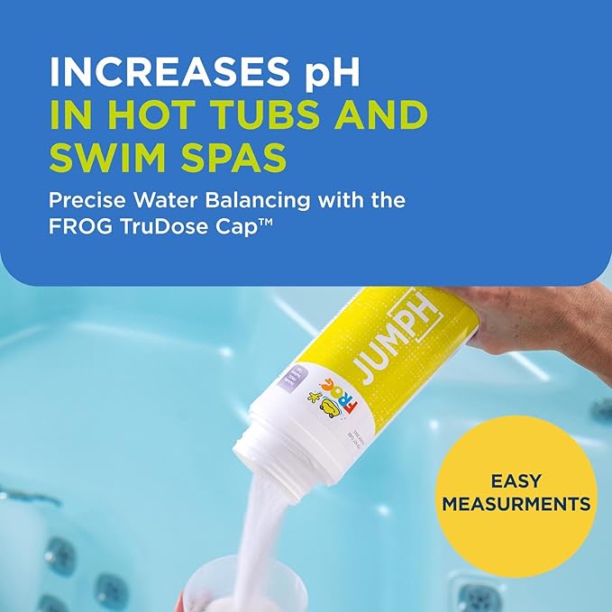 FROG JumpH pH Increaser for Hot Tubs and Swim Spas - 2 lb Bottle with TruDose Measuring Cap for Easy Maintenance & Balancing - 2 Pack