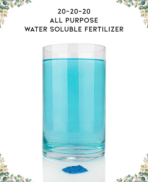 𝐁𝐄𝐒𝐓𝐒𝐄𝐋𝐋𝐄𝐑 20-20-20 Water-Soluble Fertilizer – Powder for Liquid Plant Food for Indoor & Outdoor Plants, Orchids, Vegetables, Lawns, Flowers – 20 20 20 Fertilizer [16 OZ]