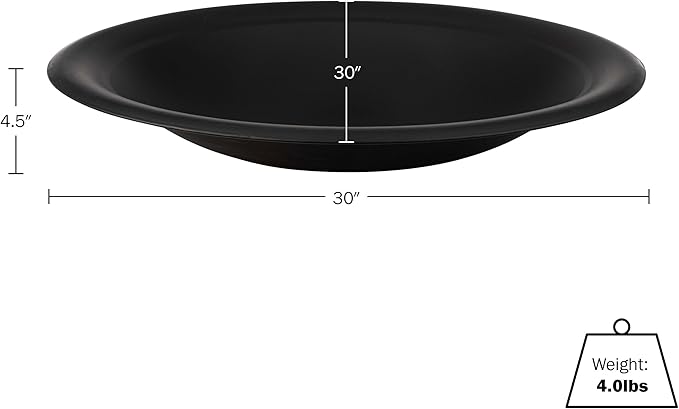 Fire Bowl - 30in Firepit Insert for DIY Fire Ring or Replacement - High Temp Finish Fire Pit Bowl - Fire Pits for Outside Wood Burning by Pure Garden