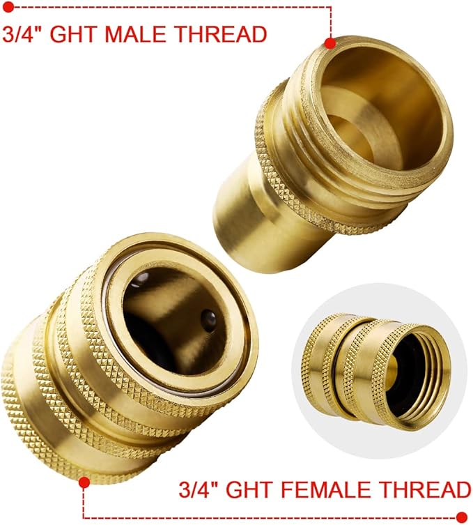 YAMATIC Impact Sprinkler on Adjustable Tripod Base, Garden Hose Quick Connect Water Hose Fittings - 3/4" Thread
