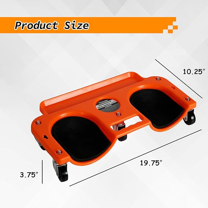 Rolling Knee Creeper - Floor Kneeling Pads, 360 Swivel Castors, Built-in Tool Tray, Foam Cushion, Home-Workshop-Garage-Auto Repair Accessory