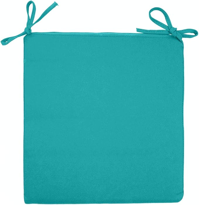 Sigmat Outdoor Seat Cushion Cover Water Repellent Square Chair Cushion Cover-Only Cover Teal 18"x18"x2"(2 Covers)
