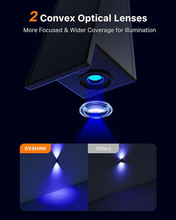 12 Pack Color Changing Solar Powered Fence Lights Outdoor Waterproof Wall Mount LED RGB Ambiance Lamps for Outside Pool Cage, Patio, Deck, House, Garden, Yard Decorative with 8 Colorful Lighting Modes
