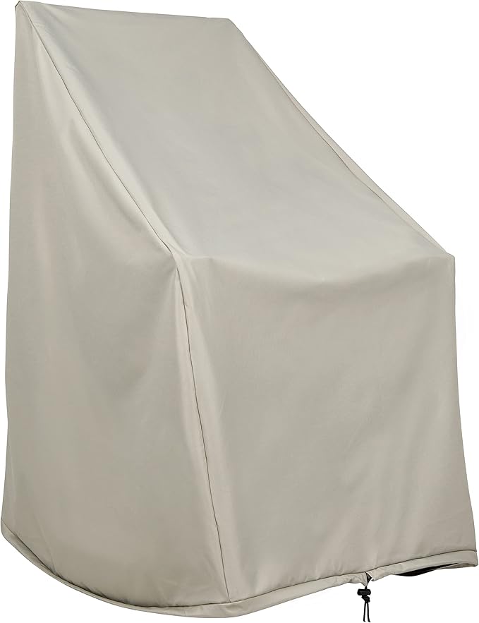 Shine Company 4361 Weatherproof Outdoor Rocking Chair Cover, 100% Woven Polyester, Elastic Cord with Toggle, Gray