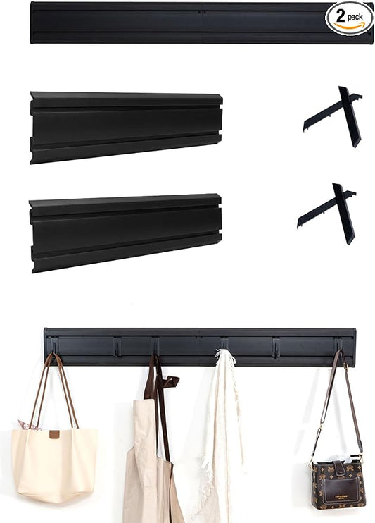 FRAYSCENT Slatwall Panels Garage Tool Organizer Wall Mount Garage Slat Wall Storage Systems, Bike Storage Rack Garage Organizers and Storage PVC Wall Panels Slat Wall Paneling