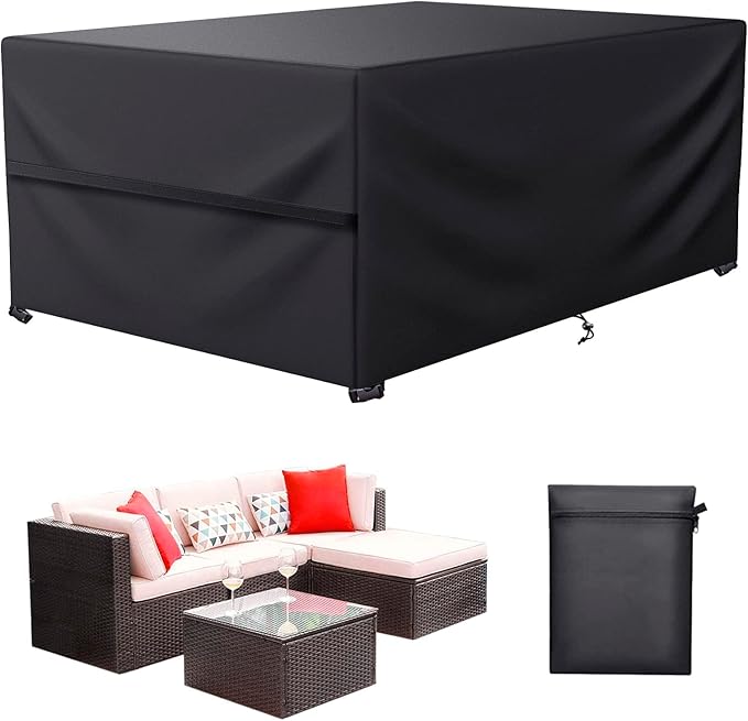 LCOGD Patio Furniture Cover ,Outdoor Furniture Covers Waterproof General Purpose, Outdoor Sofa Sets Covers Heavy Duty Windproof Anti-UV70"Lx47"Wx30"H
