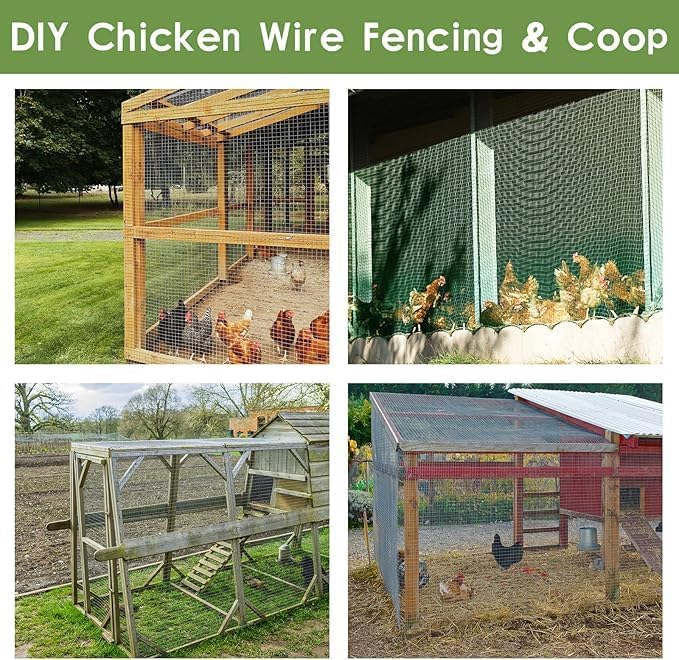 Tongmo Hardware Cloth, Chicken Wire Fencing, 19 Gauge Galvanized Wire & 1"x1" Mesh Size Welded Wire Roll Garden Fence, Poultry Netting for Rabbit/Duck/Chicken Coop (16" x 100')