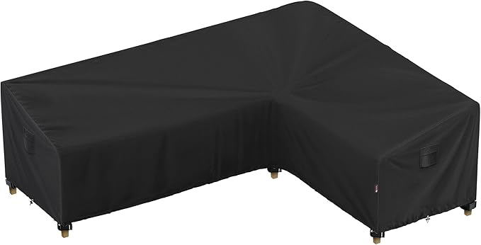 iBirdie Outdoor Patio Furniture Cover fit 120 x 90 inch, 118 x 89, L-Shaped Sectional Sofa, Waterproof Weatherproof Heavy Duty 600D Garden Cover for Outside L Shape Couch