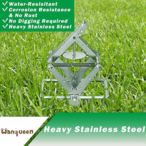 Mole Traps that Kill Best, Scissor for Lawns Vole Traps Outdoor Use, Mole Trap Easy to Set Galvanized Steel Reusable Quick Capture Gopher