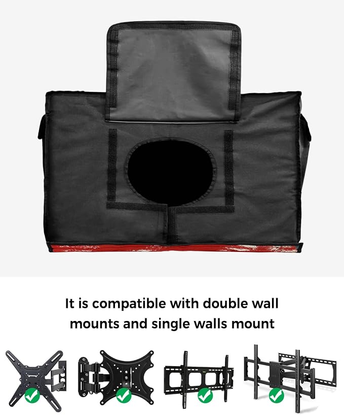 Outdoor TV Cover - Puerto Rico Flag Patriot Vintage Wooden Board Text Waterproof and Weatherproof 30"-32" LCD Movable Shield TV Display Screen Protector Outside Television Covers