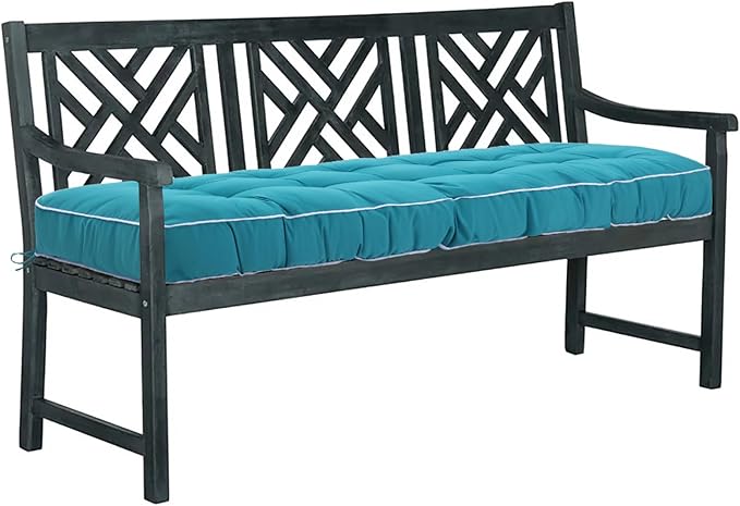 3 Seat 57 Inches Outdoor Porch Swing Cushions,Water-Resistant Tufted Patio Swing Replacement Cushions