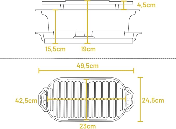 Lodge Sportsman’s Pro Cast Iron Grill - Portable Charcoal Grill with Removable Grate & Dual Air Vents - Heavy-Duty Outdoor Cooking - 9 Inches x 16.75 Inches