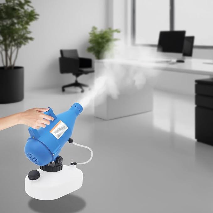 1.2 Gallon Electric ULV Portable Fogger Sprayer Machine, Adjustable Electric Mister with Power Cord, Cold Fogger Machine, Spraying Distance 26.25-32.81ft for Home, Hotel, Church, School, Yard