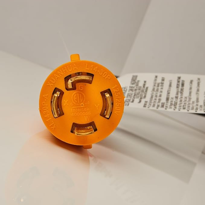 MECMO NEMA L14-30P to Four 5-20R/5-15R & L14-30R Generator Adapter Extension Cord, 4 Prong Twist Locking 30 amp to 15/20/30 amp Generator Power Cord 125/250V 7500 Watts, ETL Listed