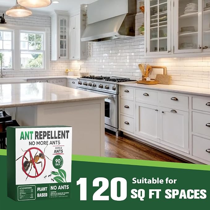 Keep Ants Away Indoor Pet Safe, Get Rid of Ant, Keeps Ants Away from Kitchen/Pantry/Entry Areas, Easy to Use- 6P