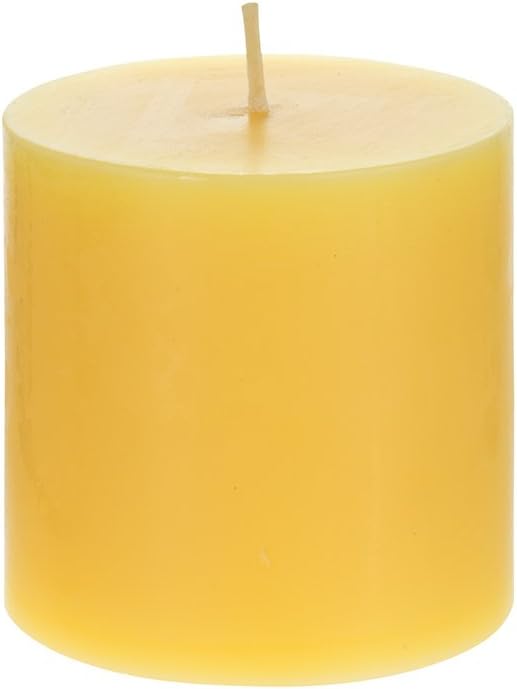 Mega Candles 1 pc Scented Solid Citronella Pillar Candles, Hand Poured Wax Candle 3 Inch x 3 Inch, Indoor & Outdoor Use, Camping, Festivities, Events, Party Usage, Patio, Barbecue BBQ, Picnics