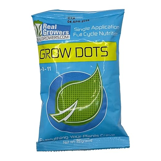 Real Growers Grow Dots Classic 75g – Single Application Programmed Release Nutrients for Small Soilless Grows
