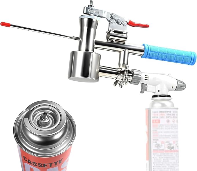 Butane Powered Oxalic Acid Vaporizer, Stainless Steel Portable Beehive Fogger, Beekeeping Supplies with Measuring Spoons & Lighter