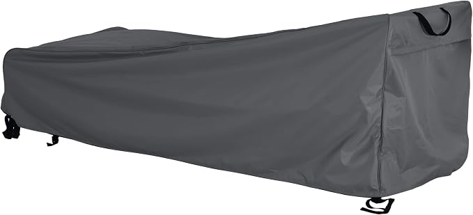 Christopher Knight Home Rowly Patio Chaise Lounge Chair Cover, Water-Resistant Outdoor Chaise Lounge Cover, Fabric Patio Furniture Cover, UV-Resistant Outdoor Lounger Cover, Dark Gray