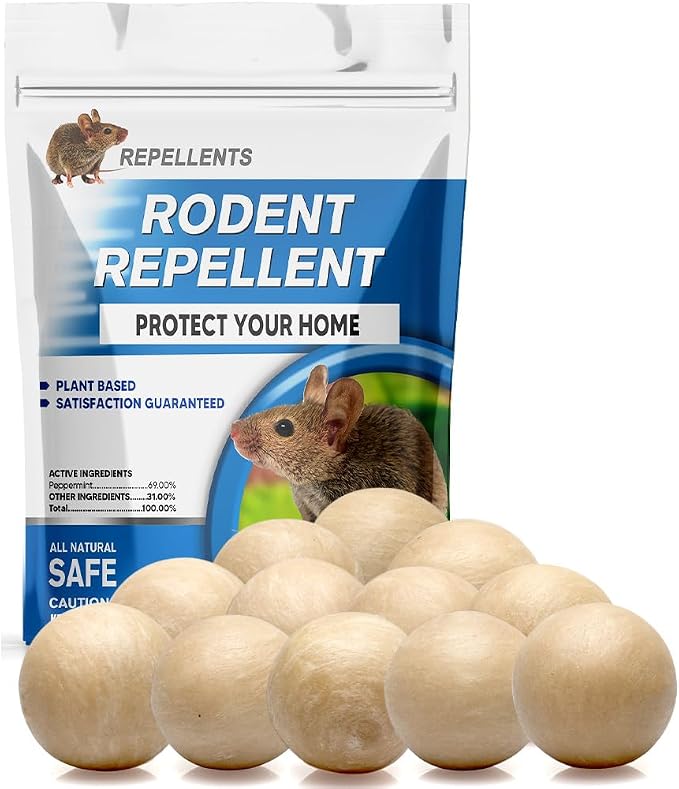 CONKAT Rodent Repellent Indoor, Rat Repellent for House, Mouse Repellant for Outside, Keeps Mice Away, Covers 120 sq ft of Space, Safe Around People, Pets & Plants, Lasts Up to 3 Months, 12 Packs