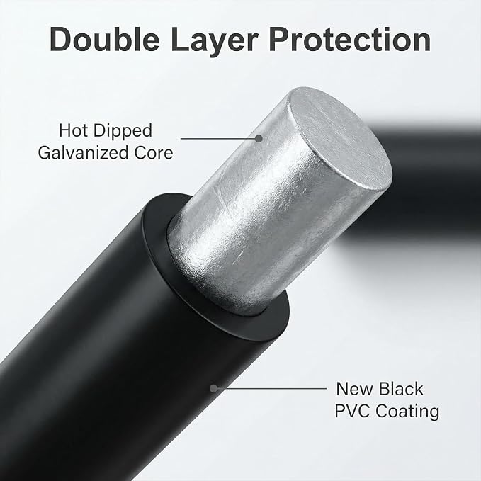 Black Hardware Cloth 1/2 Inch Mesh 72 Inch x 100 Foot 19-Gauge, Vinyl Coated (Inside Galvanized) – Chicken Wire Fencing, Wire Mesh Roll, Chicken Wire Mesh for Chicken Coop/Run, Garden Fence