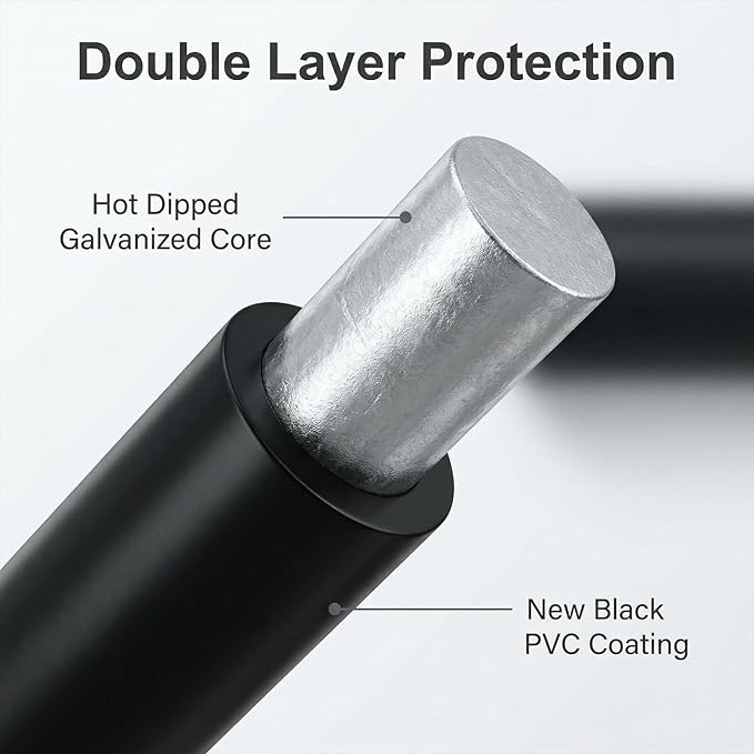 Black Vinyl Coated Hardware Cloth 1/2" Mesh 48" x 100' 19 Gauge (Inside Galvanized) – Wire Mesh Fencing Roll for Chicken Run Wire, Chicken Coop Wire, Garden Fencing, Rabbit Fence