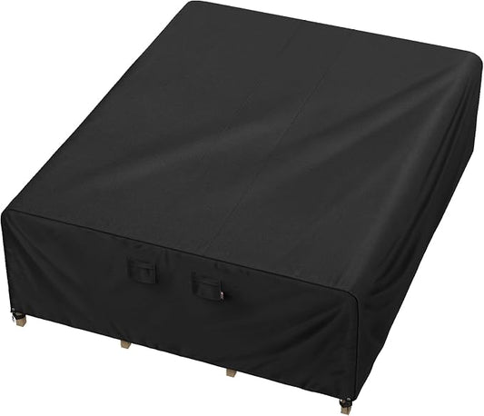 iBirdie Outdoor Patio Furniture Set Covers 120 x 76 inch fit 6 x 10 ft, 72, 74, 76 inch Wide, 120, 118, 116 inch Long Outside Dining Table and Chairs, Waterproof Weatherproof Cover, Heavy Duty 600D