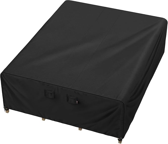 iBirdie Outdoor Patio Furniture Set Covers 110 x 76 inch fit 6 x 9 ft, 72, 74, 76 inch Wide, 110, 108, 106 inch Long Outside Dining Table and Chairs, Waterproof Weatherproof Cover, Heavy Duty 600D