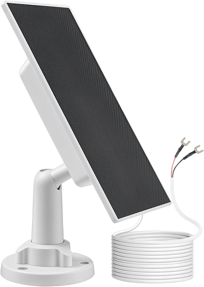 Solar Charger for Ring Doorbell with Built-in Energy Storage – Solar Panel Compatible with Ring Battery Doorbell Plus/Pro and Video Doorbell 3/3 Plus/4, Weatherproof Continuous Charging