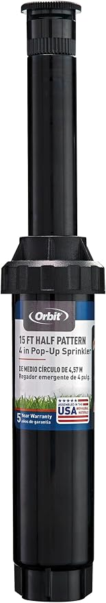 3-Pack Orbit 4 Inch Spring Loaded Pop-Up Sprinkler with Half Pattern Female Nozzle