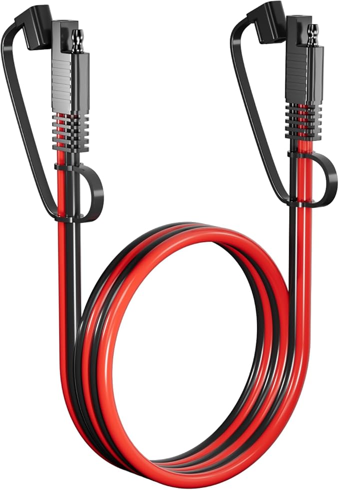 SAE Extension Cable 12AWG, SNLLMZI SAE to SAE Extension Cord DC Power Automotive Extension Cable for Solar Panels,Cars, RVs,Trucks,Boats, etc (6.6FT)