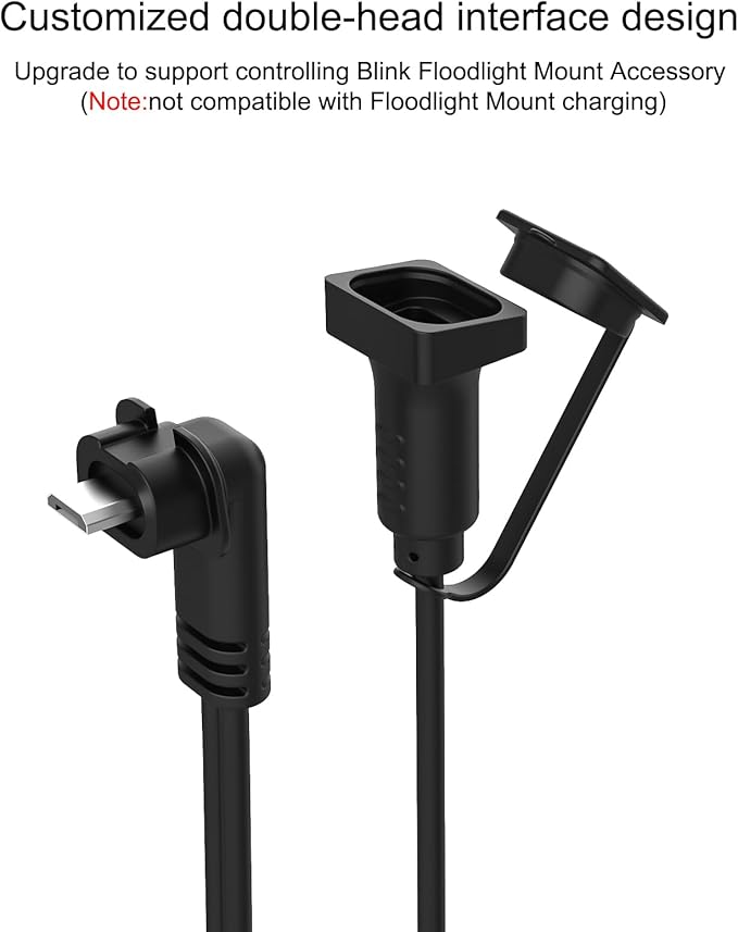 4W Solar Panel Charging Compatible with Blink Outdoor(3rd Gen)/xt xt2 Camera, with 13 ft Waterproof Charging Cable, IP65 Weatherproof, Includes Secure Wall Mount(2-Pack)