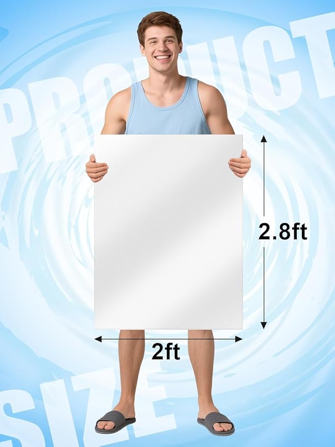 Aulock 2.8ft x 2ft Large Clear Pool Liner Repair Patch - Self-Adhesive Vinyl Patch Kit for In-Ground or Above Ground Pools Inflatable Swimming Pools, Clear