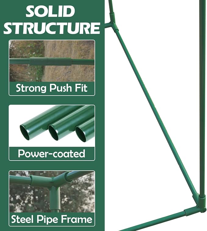 8'x4'x6' Crop Cage Plant Protection Netting Tent | Easy Installment Mesh Tent with Zippers for Vegetables Fruits and Plant | Suitable for Garden Yard and Lawn