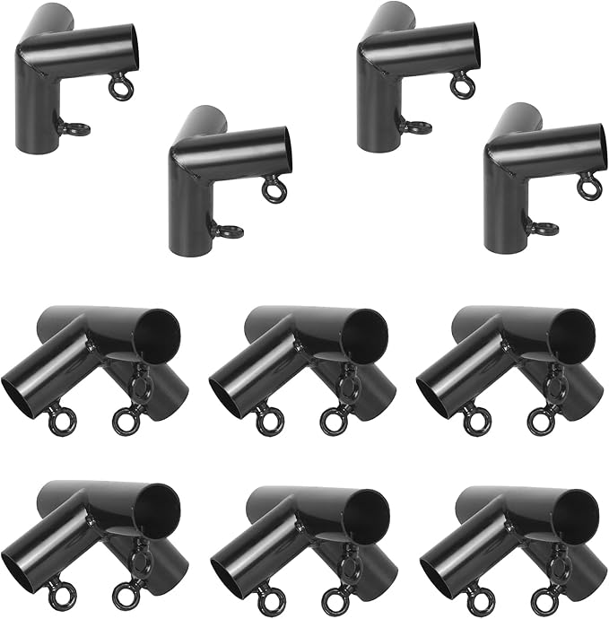 Aoneky 1 3/8'' Corner Flat Roof Canopy Fitting Couplers Kit - Frame Carport Connectors (10 Legs)
