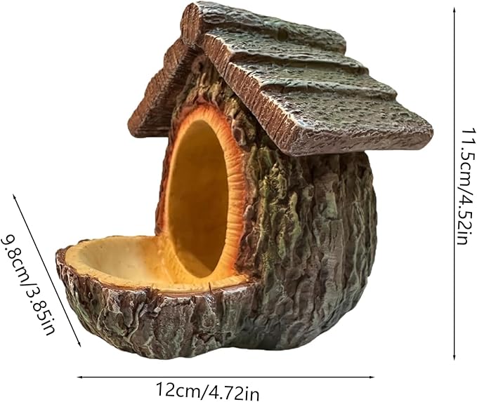 Vintage Treehouse Bird Feeder - Waterproof Resin, Tree-Mounted with Seed Tray, Outdoor Garden Decor Sculpture