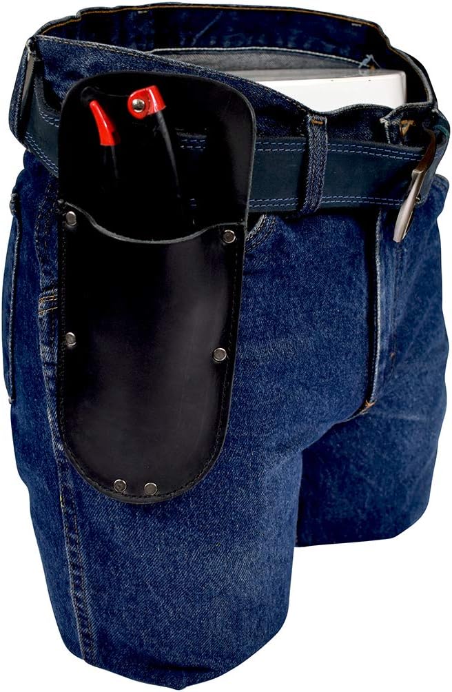 Hide & Drink, Thick Leather Holster for Pruning Shears w/Belt Loop Garden Scissors Sheath, Folding Saw, Construction & Utility Tools Pouch, Handmade Includes 101 Year Warranty