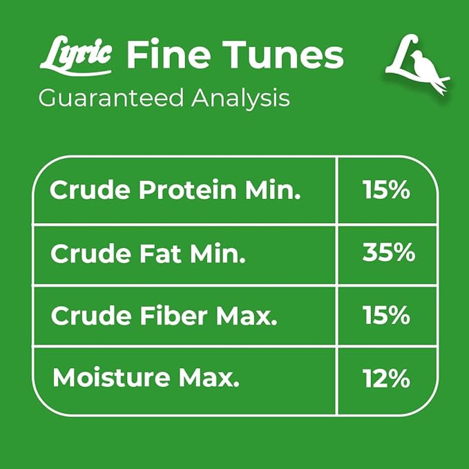 Lyric Fine Tunes Wild Bird Seed Mix - No Waste Bird Food Mix - Attracts Bluebirds, Finches, Chickadees & More - Seed for Outside Feeders - 15 lb Bag