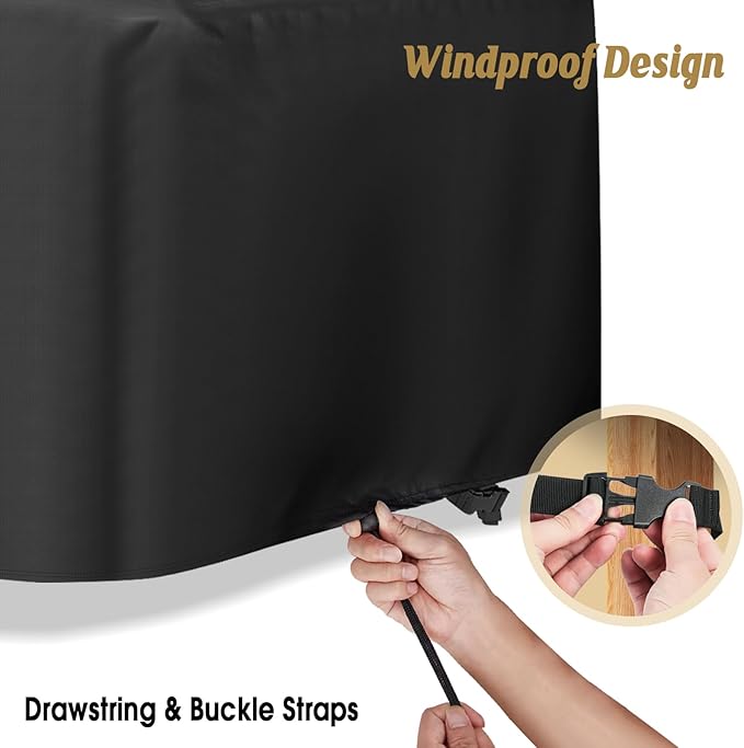 Patio Dining Table Cover for 8-10 Persons,87"Lx37"Wx30"H,Extra Large 7-8 FT Rectangle Outdoor Table Cover，Waterproof Dustproof Protection