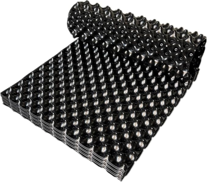 Air Pruning Plastic Root Control Containers/pots Nursery pots for Plants (Black, 0.5X17.5m-10sets)