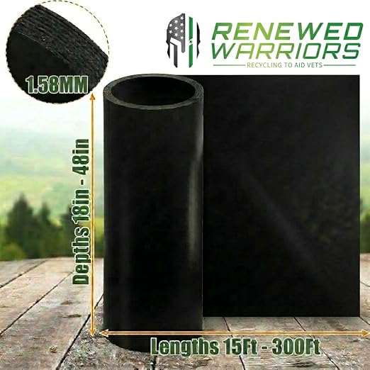Tree Root Barrier Roll, HDPE Plastic Root Barrier Shield for Trees Aspens Invasive Roots, Puncture Resistant Easy Install Landscape Barrier for Yard Garden 24inx20Ft - 62.5mil