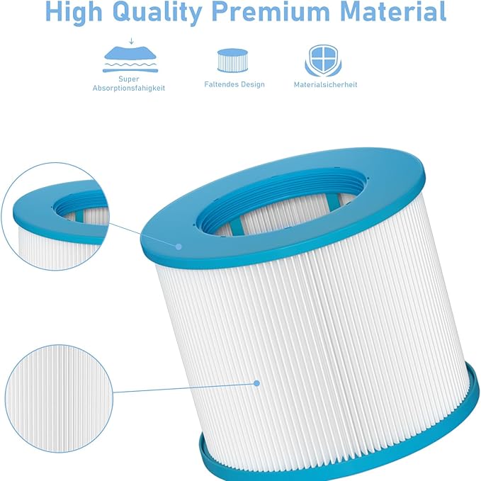 Hot Tub Filter Replacement Cartridges Compatible with All RELXTIME Hot Tub, ALEKO Hot Tub, Wejoy Hot Tub Aquaspa, Spa Filters for Hot Tub Screw On, Pack of 10