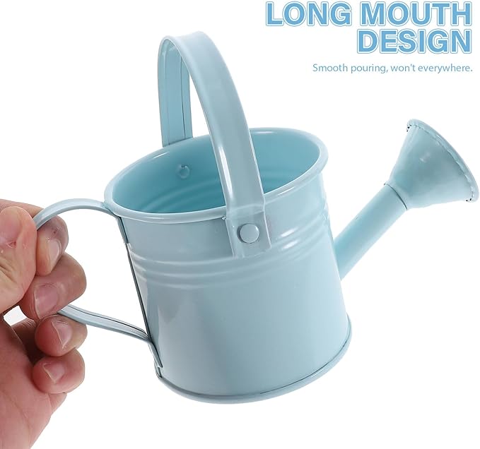 Small Watering Can Toddler Iron Sprinkle for Outdoor Plants, Kids Metal Mini Watering Pot for Gardening Yarde Home Plants Flower (Mixed Style)