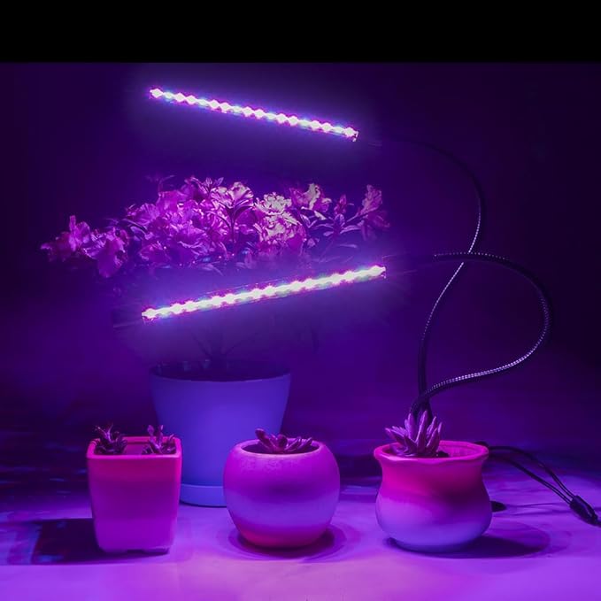 Clip On Grow Light for Indoor Plants,Full Spectrum Led Plant Grow Lights with Auto-Timer, Plant Growing Lamp for Seed Starting,Houseplants, Bonsai, Pot Plant (1-Lamp)