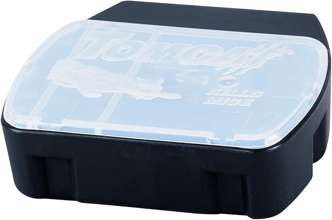 Tomcat Mouse Killer Child Resistant, Refillable Station with Clear Lid for Easy Monitoring, 1 Bait Station and 4 Refills (Pack of 2)