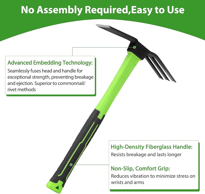15 inch Garden Hoe Durable and Comfortable Handle Garden Tools for Flower Work