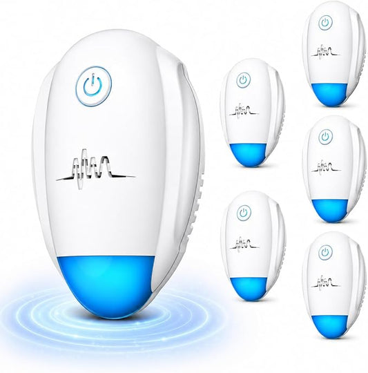 2026 Upgraded Ultrasonic Repeller, Indoor Ultrasonic Repellent, Electronic Plug in Pest Control for Bugs,Mosquito,Roach, Ant, Rodent, Mouse, Spider Repellent for House, Warehouse, Garage (White)